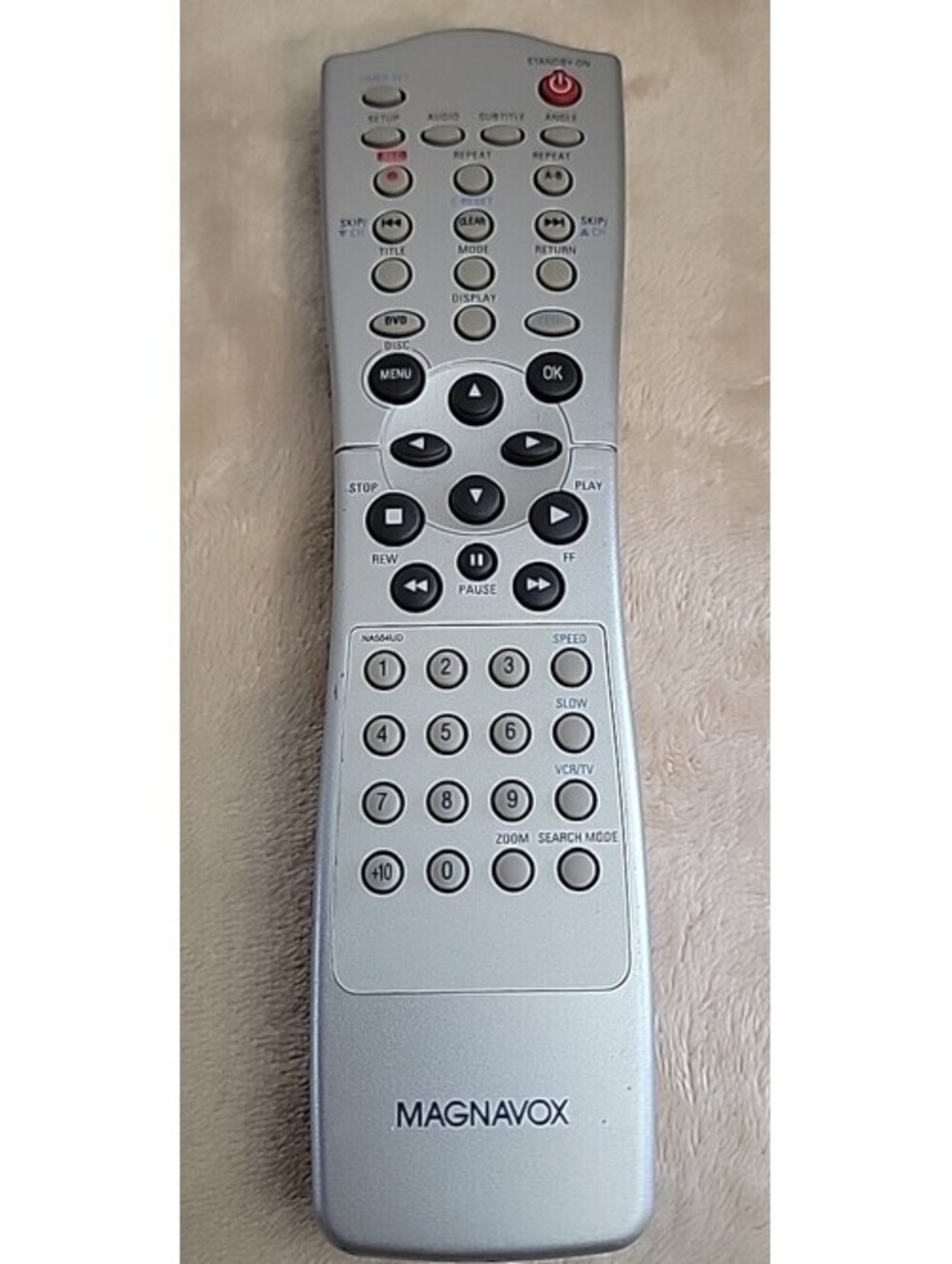 Magnavox N9411UD TV VCR Remote Control Silver